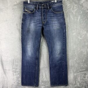 Diesel Larkee Regular Straight Jeans Men's 29x30 Blue Denim Made in Romania